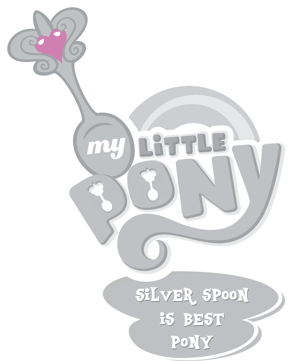Best Pony, My Little Pony Logo, Safe, Silver Spoon - Heart My Little Pony (1022x1258), Png Download