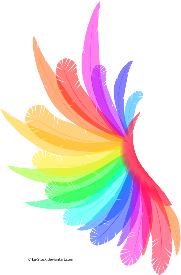 Image Result For Rainbow Colored Angel Wings - Blue Wings Transparent Background (900x960), Png Download