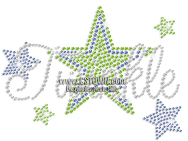 Iron-on Twinkle Stars Rhinestone Transfer - Cross-stitch (450x450), Png Download