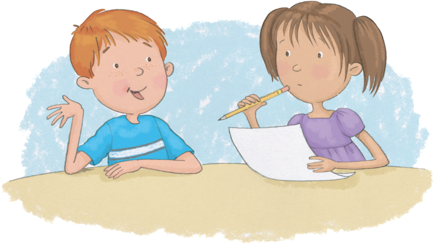 In Stella Tells Her Story, Stella's Friend Max Excitedly - Cartoon (922x540), Png Download