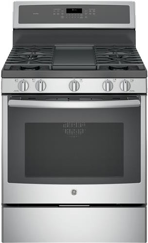 Ge Profile 5 Burner Gas Range Pgb911sejss (559x559), Png Download