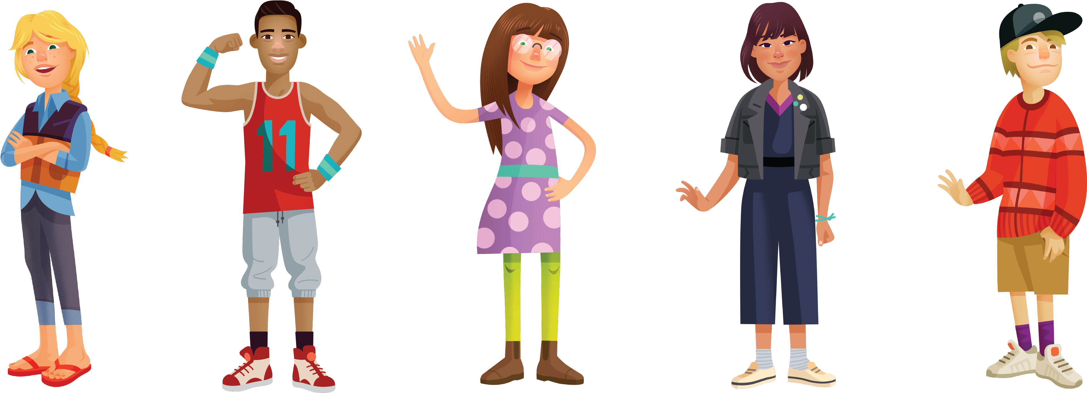 School Aged Children Critical Digital Skills And Promotes - Cartoon (4168x1422), Png Download