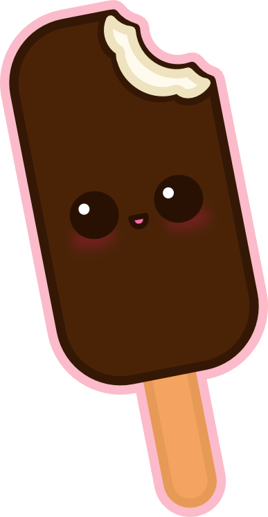 Kawaii Ice Cream Bar - Kawaii Ice Cream Png (387x745), Png Download