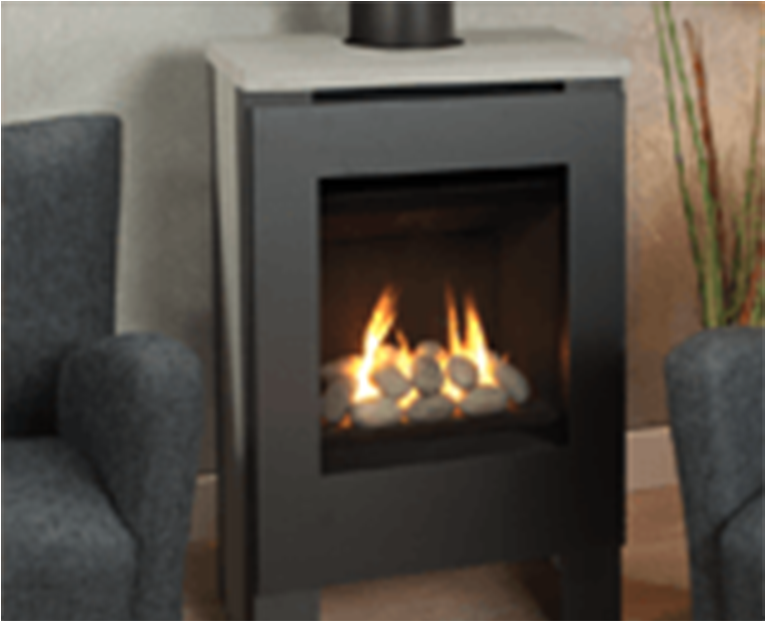 Valor Portrait Lift Gas Stove - Fireplace (1100x620), Png Download