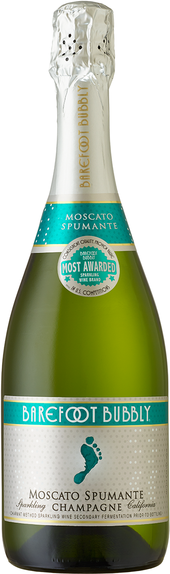 Barefoot Bubbly Moscato Spumante (473x1200), Png Download