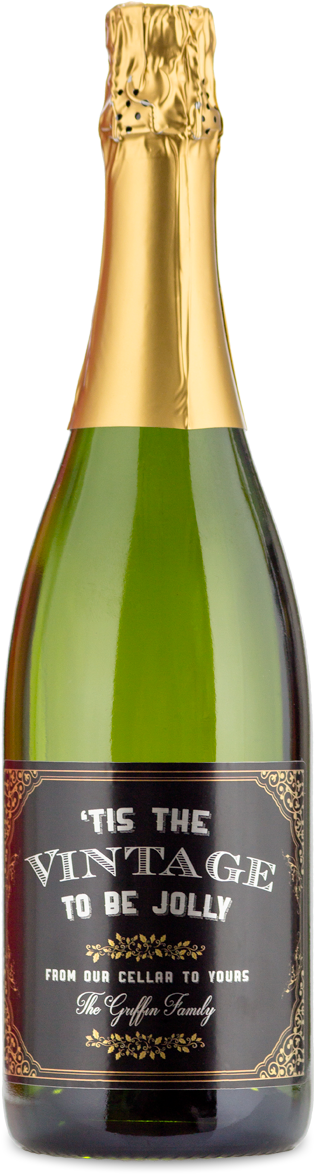 Champagne Business Milestone Gift - Glass Bottle (400x1200), Png Download