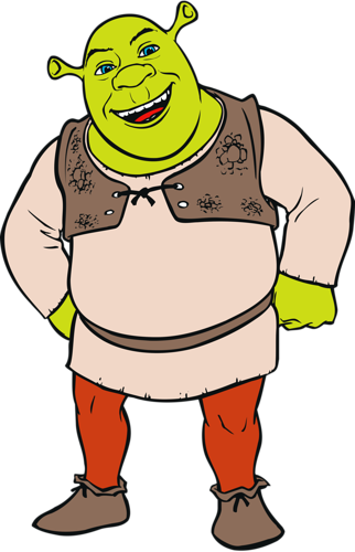 Shrek Cartoon (322x500), Png Download