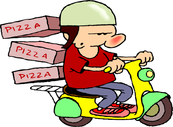 Pizza Delivery Clipart (592x436), Png Download