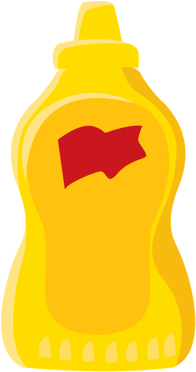 Pizza Clipart Summer - Mustard Bottle Clip Art (900x1539), Png Download