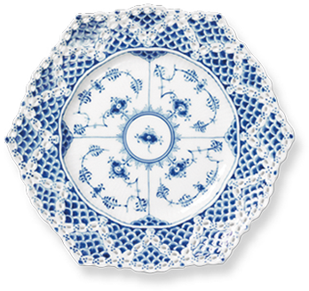 'blue Fluted' Collection, 'full Lace' Pattern - Mixed Royal Copenhagen (562x562), Png Download