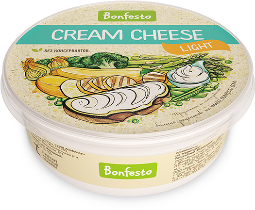 Soft Cheese Cream Cheese Light With Fat Content In - Bonfesto Cream Cheese Light (740x480), Png Download