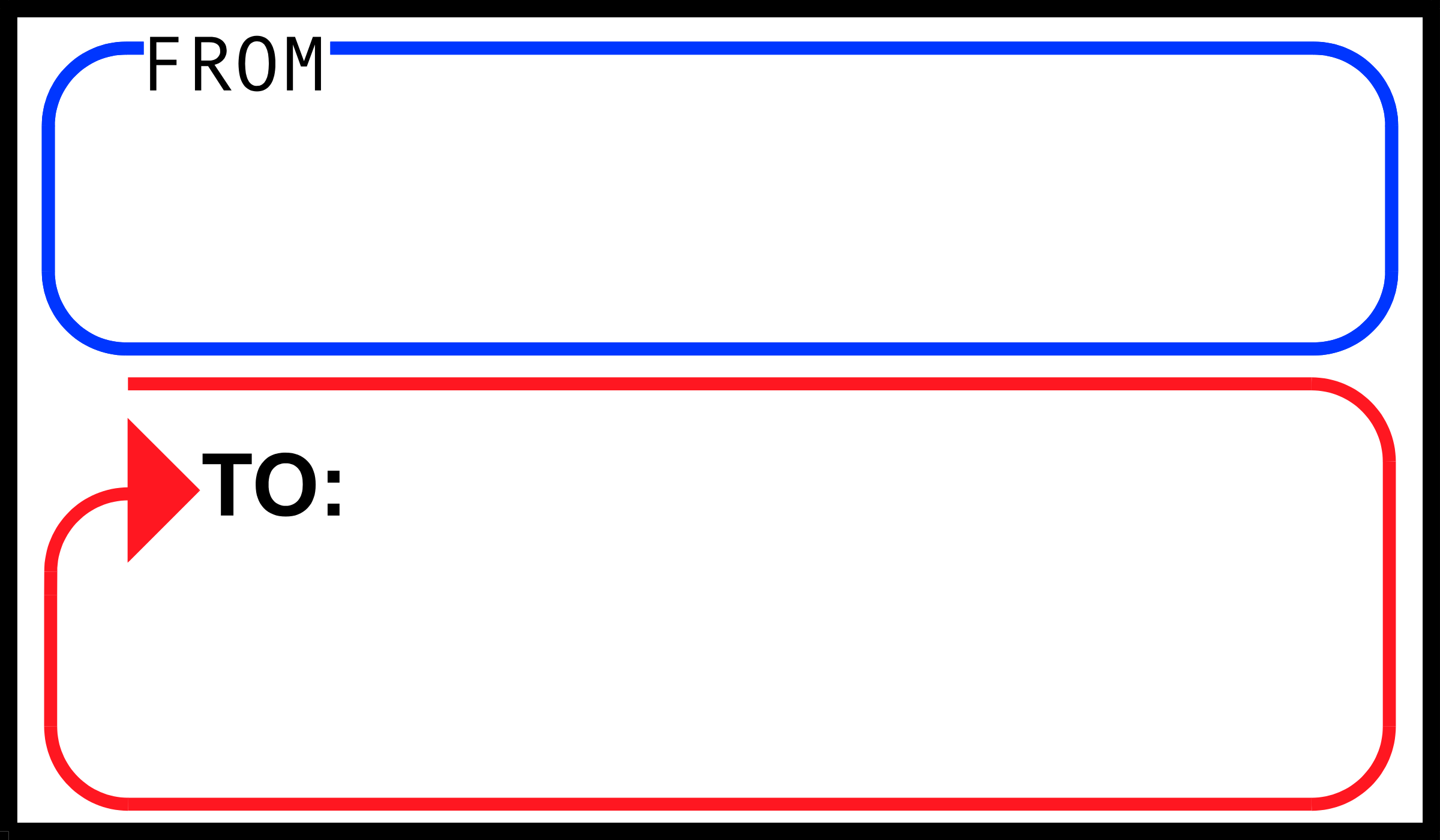 Big Image - Mail Label (2400x1401), Png Download