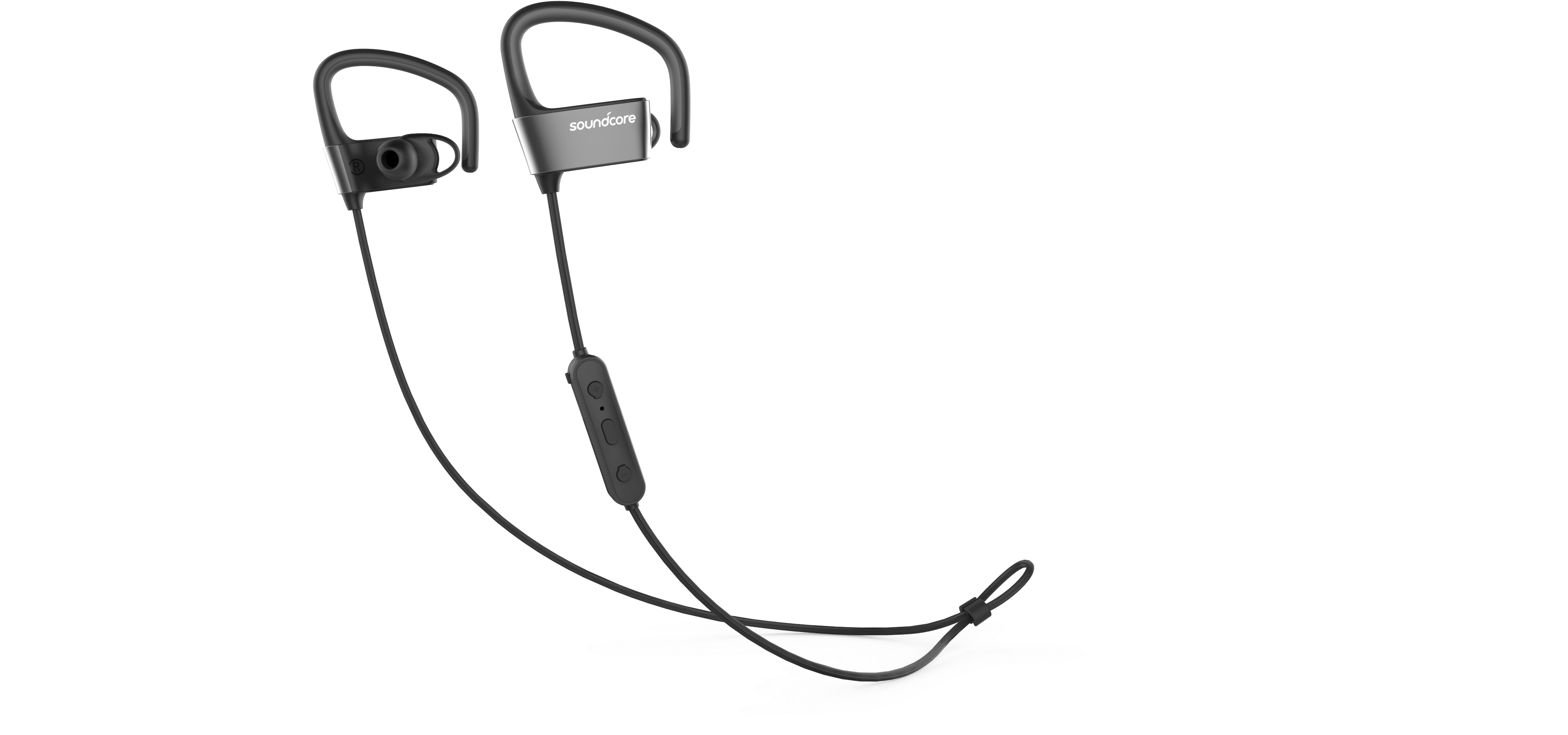 Anker Soundbuds Arc Ear Hook Wireless Headphones With - Anker Soundbuds Sport (4000x2114), Png Download