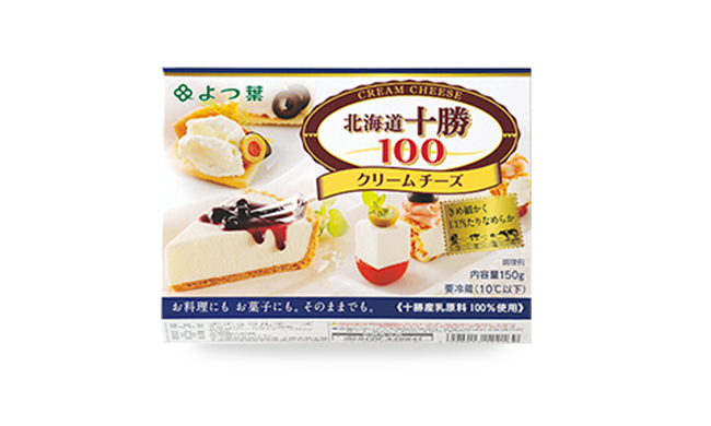 Yotsuba 「hokkaido Tokachi 100」 Cream Cheese 150g - よつ葉 クリーム チーズ (650x390), Png Download