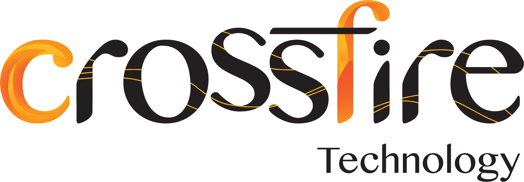 Cross Fire Technology - Computer (1783x621), Png Download
