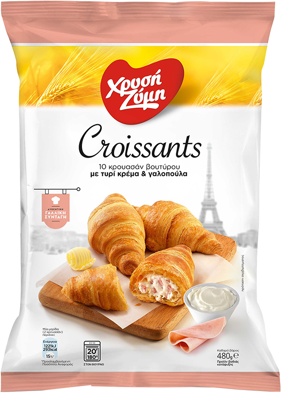Butter Croissants With Cream Cheese - Χρυση Ζυμη (572x800), Png Download