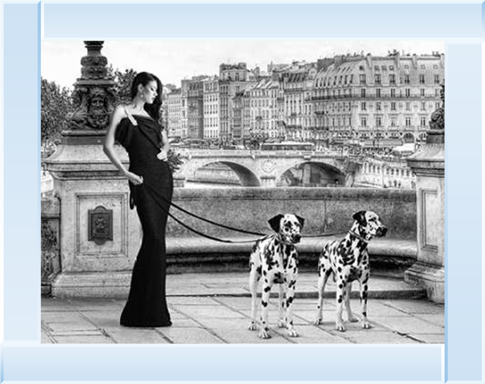 Dalmations - East Urban Home 'walking In Paris' Oil Painting Print (2067x2067), Png Download