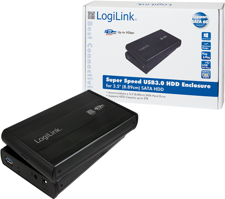 Image (png) - Logilink Super Speed Usb3.0 Hdd Enclosure (800x800), Png Download