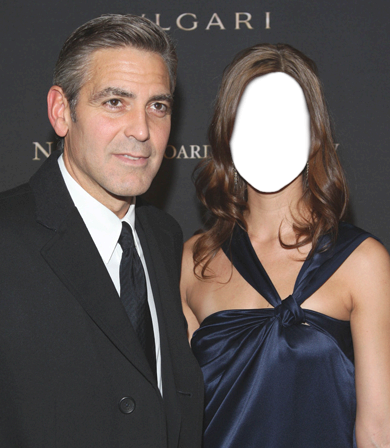 Encanto George Clooney - George Clooney Amal Look Alike (390x448), Png Download