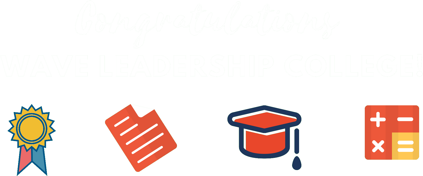 Private Not For Profit Colleges, Wave Leadership College - Congratulations (1635x680), Png Download