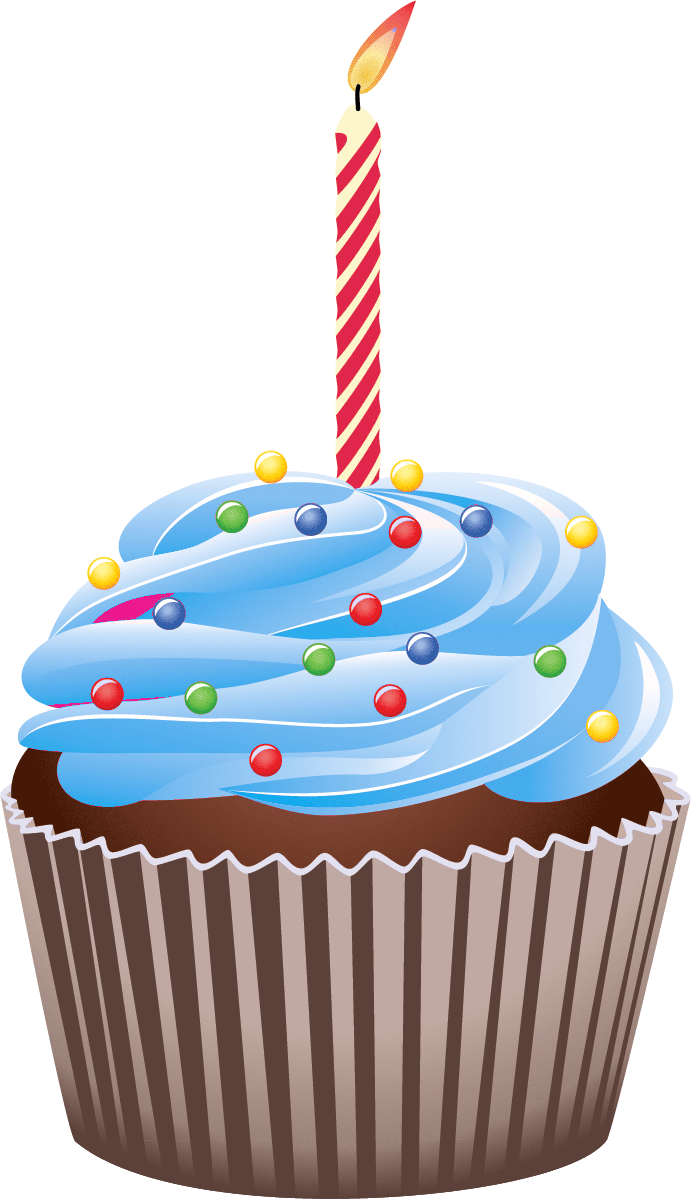 High Resolution Cake - Birthday Cupcake Png (691x1199), Png Download
