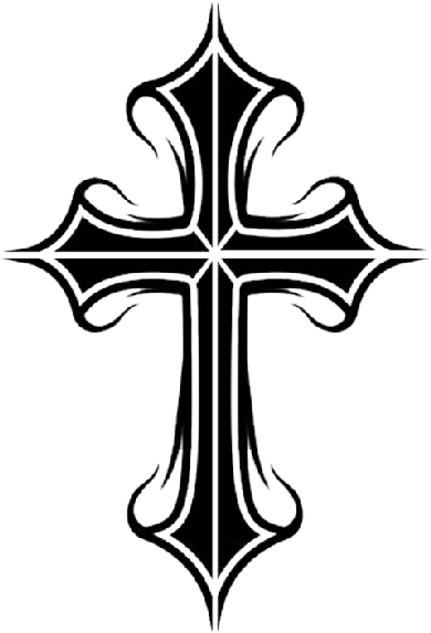 Cross Tattoo Png (408x600), Png Download