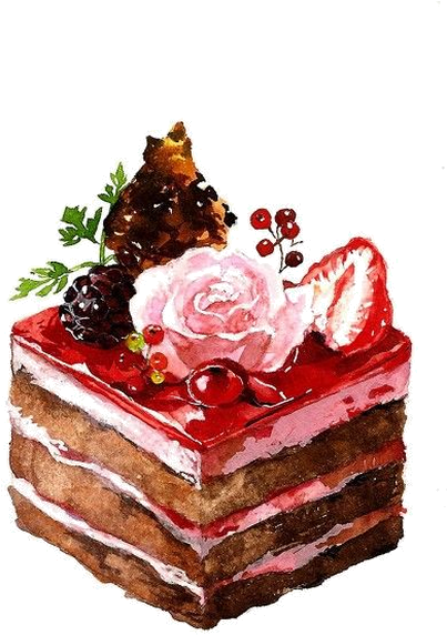 Download Image Du Blog Zezete2 Cake Watercolor Bread Png Full Size Png Image Pngkit