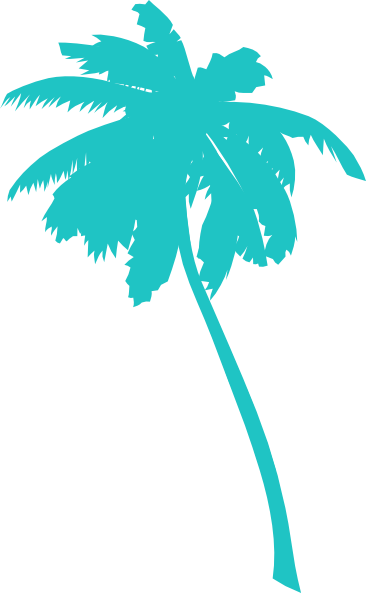 Palm Tree Blue Png (366x593), Png Download