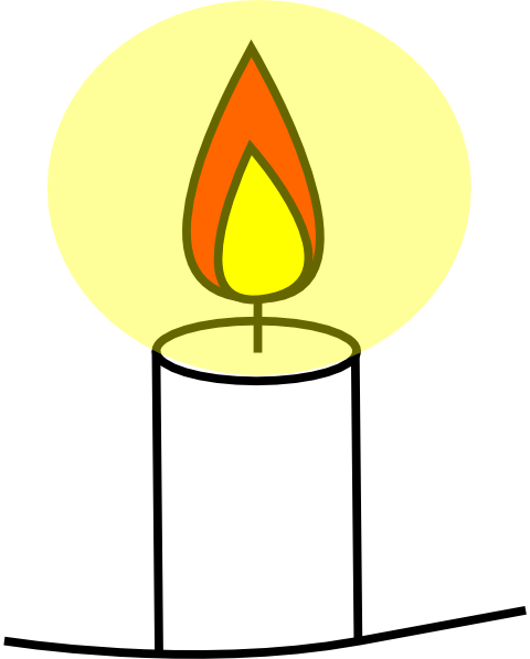 Melting Candle Clipart Candle Flame - Clip Art Candle (480x597), Png Download