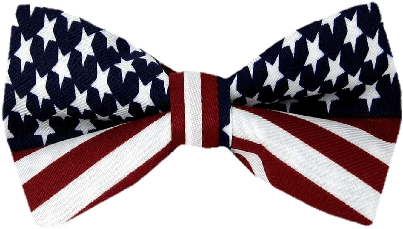 American Flag Bow Tie - Transparent Patriotic Ties (1500x1227), Png Download