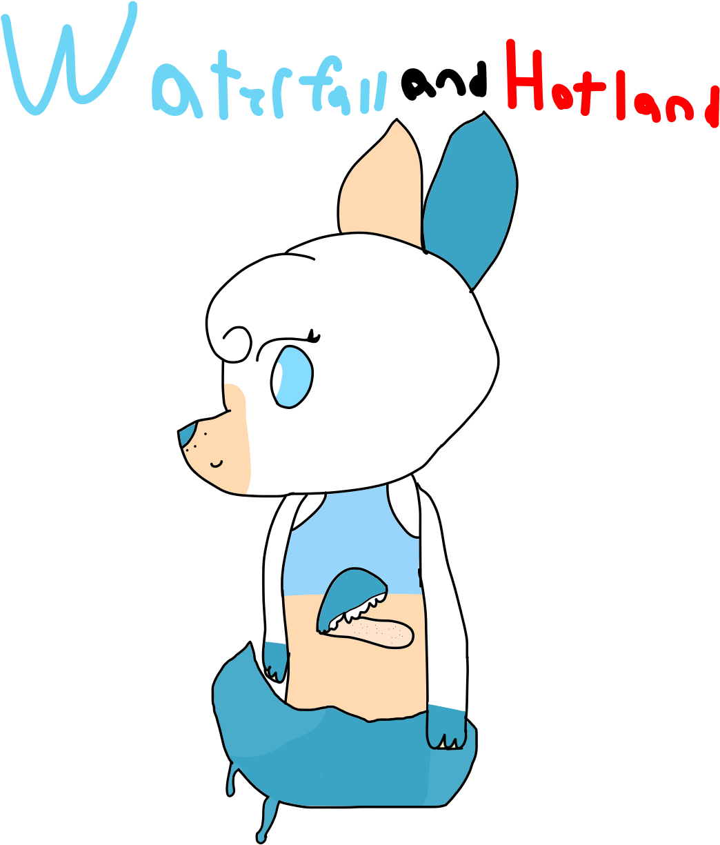 Atlantis Hotland And Waterfall - Cartoon (1494x1494), Png Download