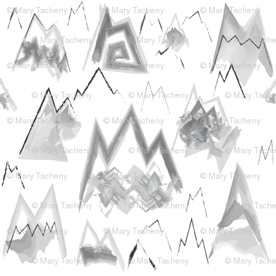 Watercolor Mountains - Triangle (400x400), Png Download