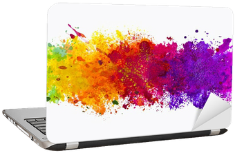 Abstract Artistic Watercolor Splash Background Laptop - Watercolour Splash Rainbow Png (400x400), Png Download