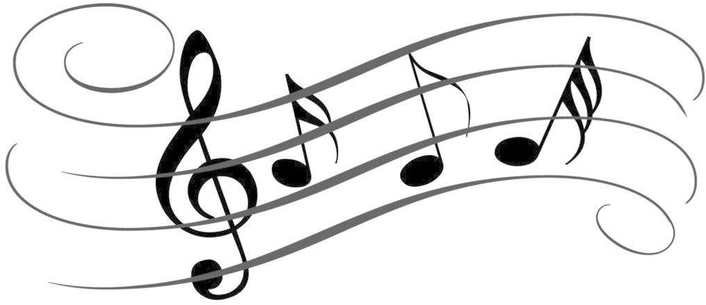 Musical Notation Symbol Background Png - Musical Notes Note Cards (1024x461), Png Download