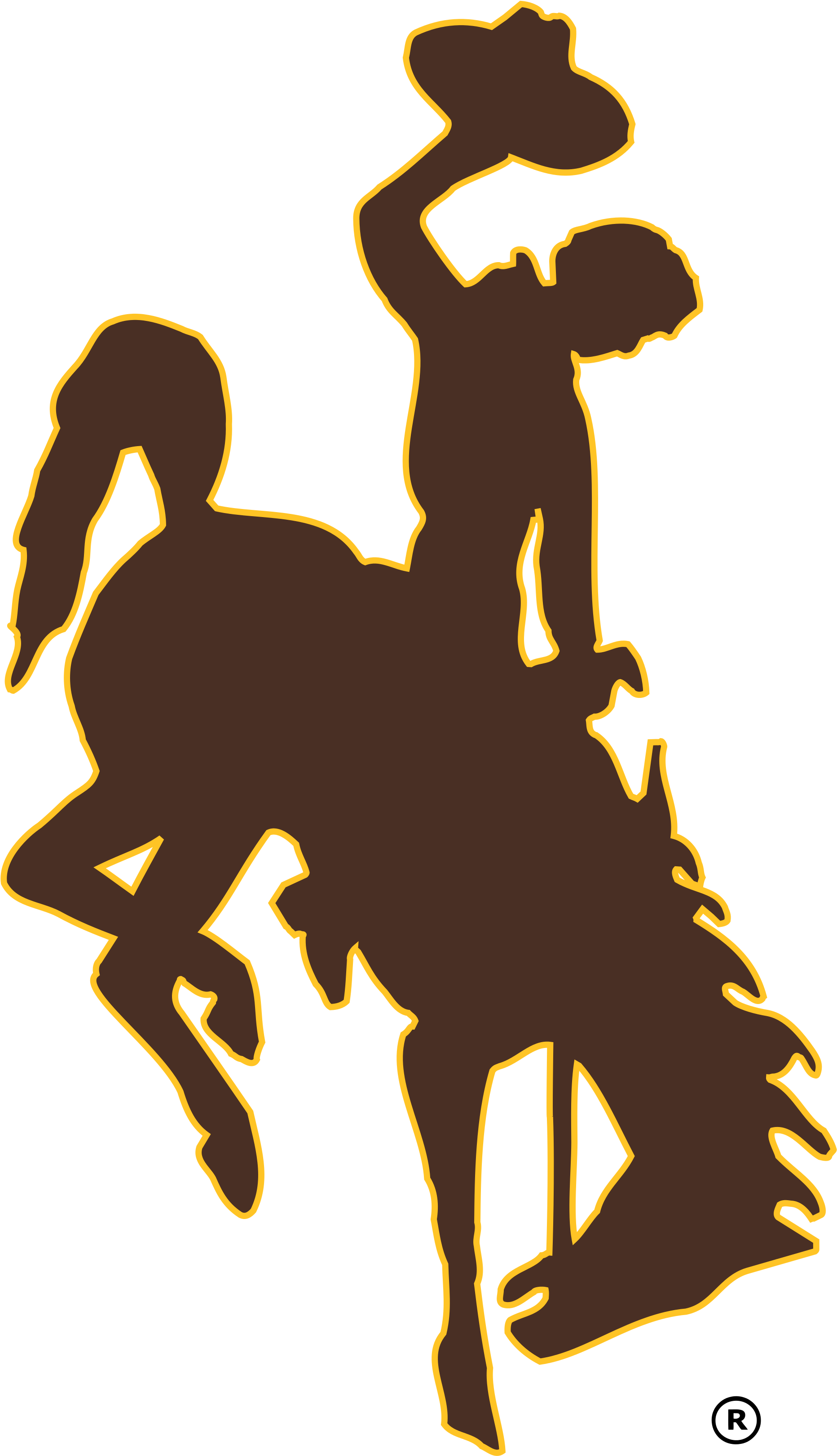 Wyoming Cowboys Football - University Of Wyoming (2000x3333), Png Download
