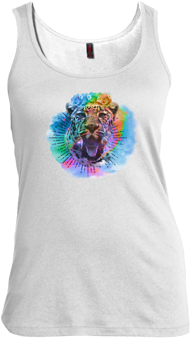 Wildcat Watercolor Women's Scoop Neck Tank Top - Bengal Tiger (1155x1155), Png Download