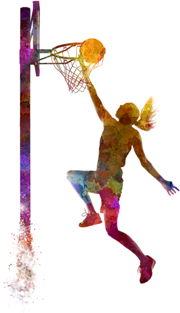 Click And Drag To Re-position The Image, If Desired - Art Watercolor Basketball (560x700), Png Download