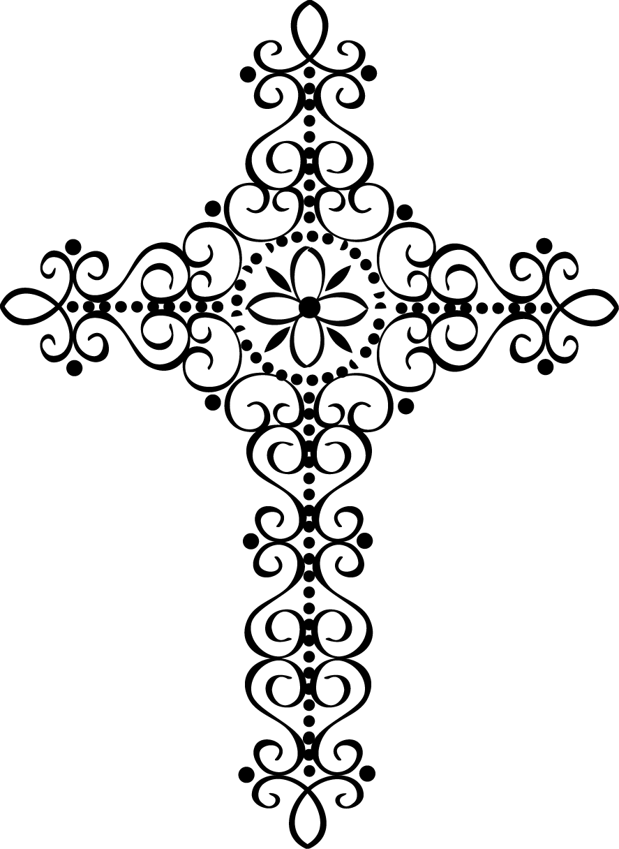 Clip Arts Related To - Elegant Cross Clip Art (887x1216), Png Download
