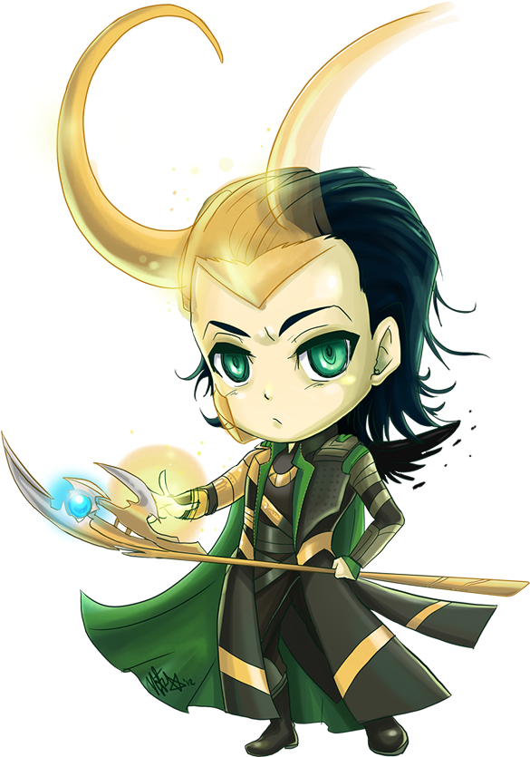 Loki By Sabnock - Loki Chibi (593x845), Png Download