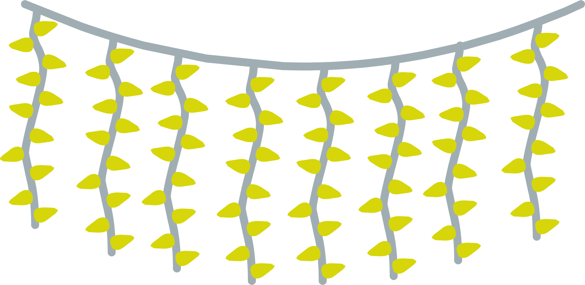 Icicle Lights - Png (1869x912), Png Download