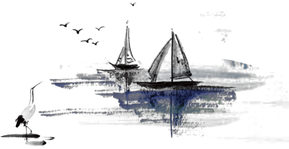 Ftestickers Watercolor Inkwash Boats - Fables And Legends From Japan (1024x1024), Png Download