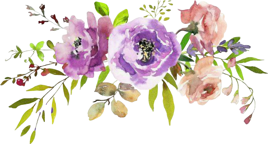 Report Abuse - Spring Purple Watercolor Flowers (912x490), Png Download