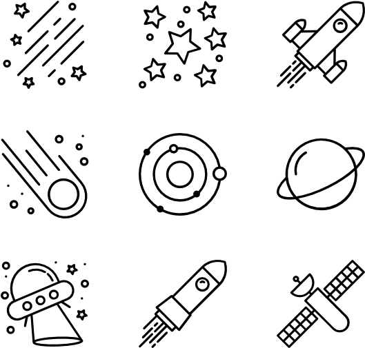 Space Png Image - Space Icons Png (600x564), Png Download