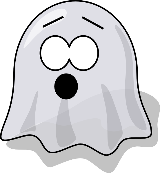 How To Set Use Scared Ghost Clipart (552x598), Png Download