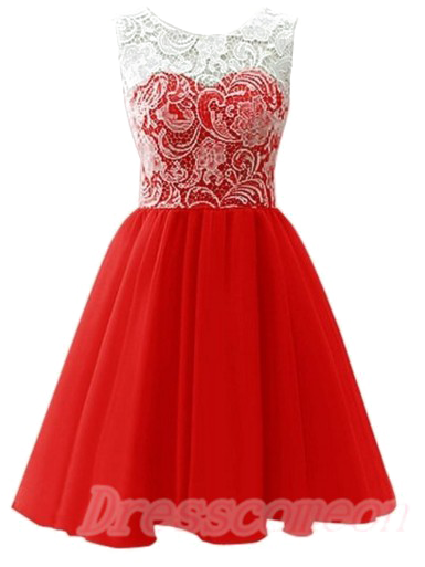 Cocktail Dress Transparent Background Png - Red Colour Dress Short (435x566), Png Download