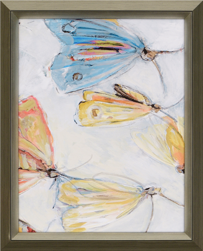 Butterfly Kisses Iii - Butterfly Kisses Iii Framed Art, 25"x31", Silver, Posters, (550x550), Png Download