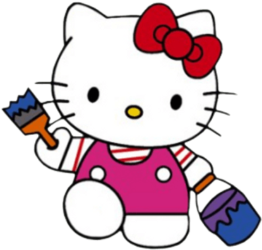 Hello Kitty Painting - Cartoon Characters For Painting (400x400), Png Download
