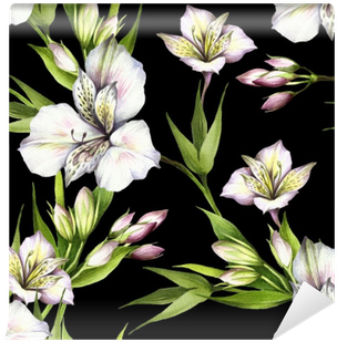 Alstroemeria Drawing Watercolor Svg Freeuse - Drawing (400x400), Png Download
