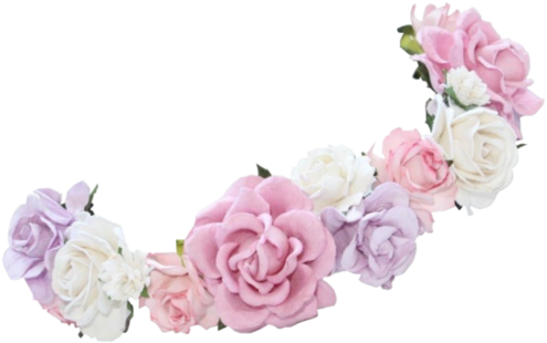 Transparent Flower Crown - Flower Wreath Headband Png (500x356), Png Download