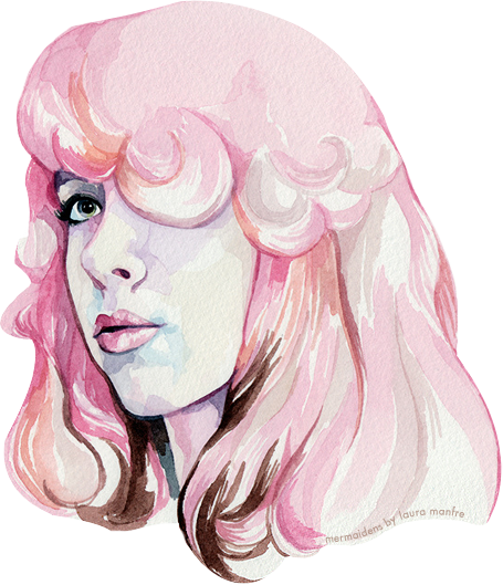 Portrait By Laura Manfe - Png Purple (455x529), Png Download